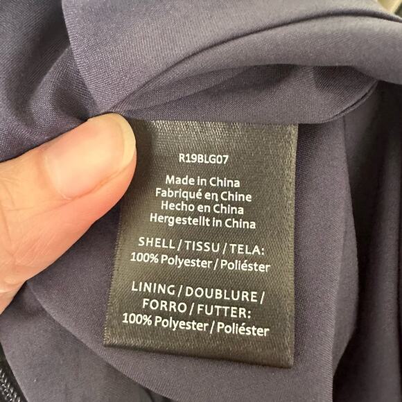 Rachel Zoe Caroline Navy Ruffled Open Back Evening Dress Gown Fishtail size 6 - Picture 14 of 16